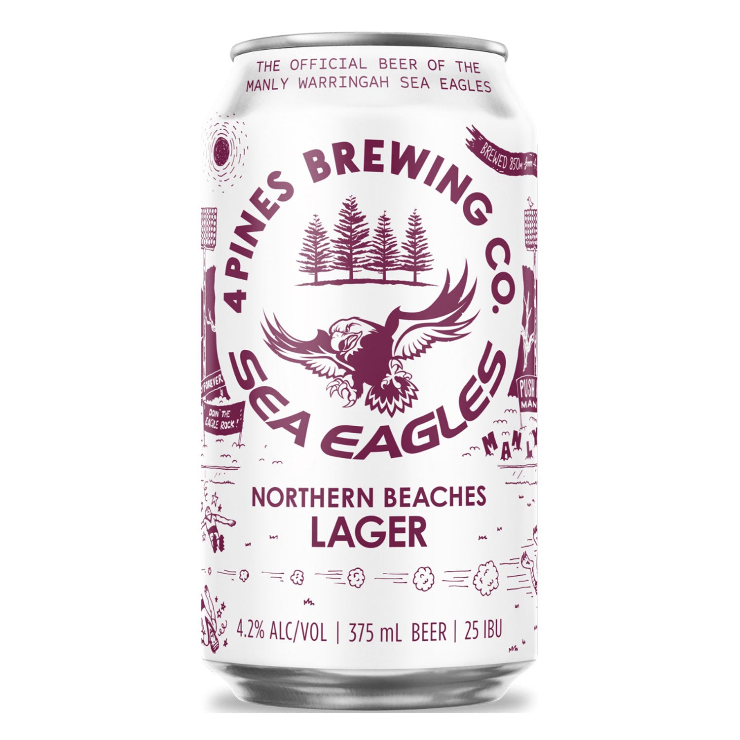 4 Pines Northern Beaches Lager (Manly Sea Eagles) 375ml
