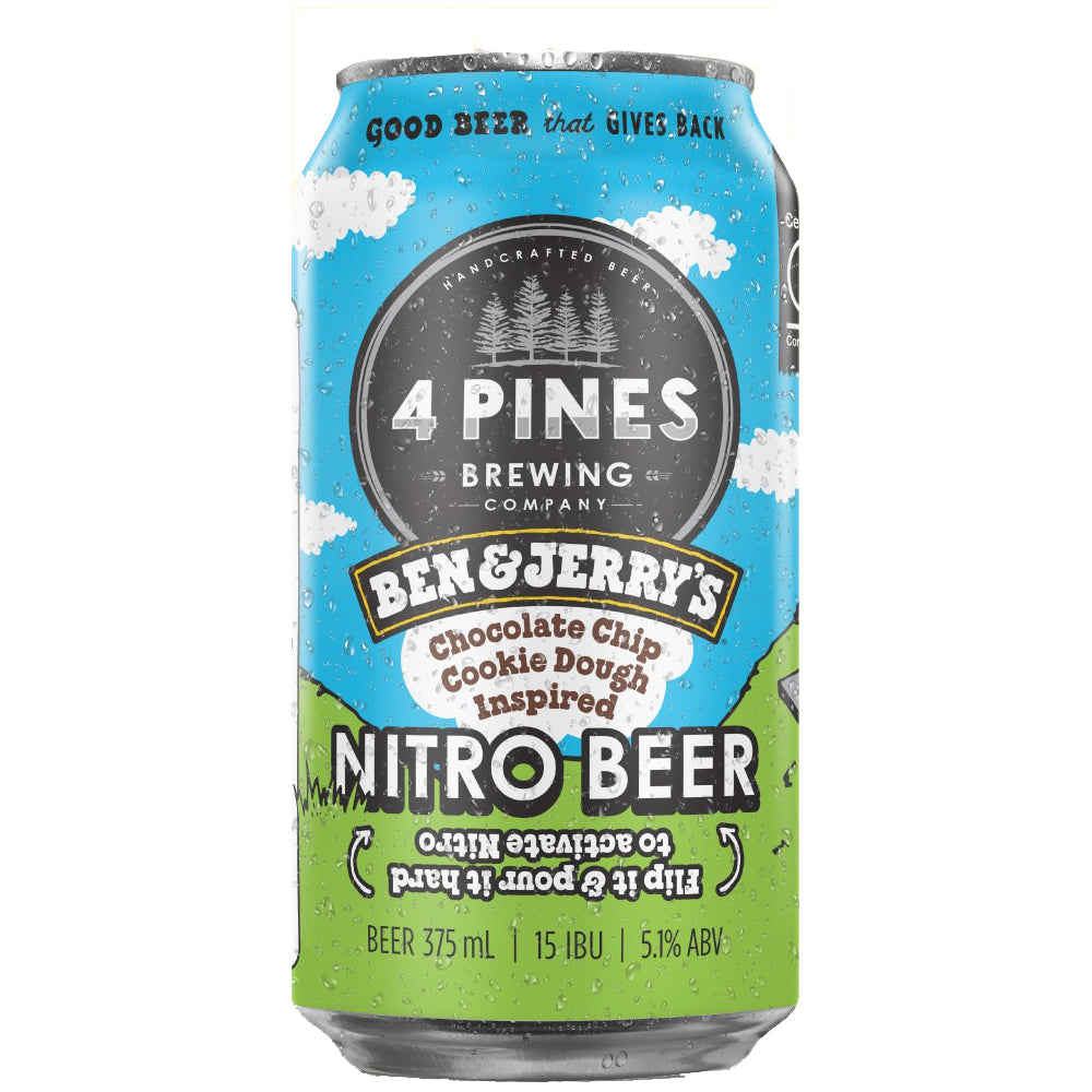 4 Pines Ben & Jerry's Chocolate Chip Cookie Dough Inspired Nitro Beer 375ml