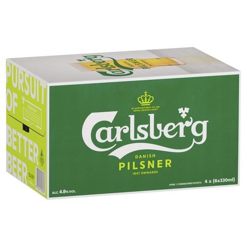 Carlsberg Pilsner Bottle 330ml - Porters Liquor North Narrabeen