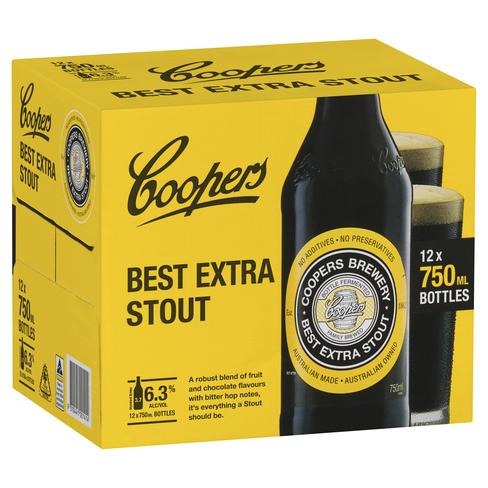 Coopers Best Extra Stout Longneck 750ml - Porters Liquor North Narrabeen