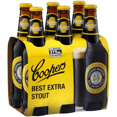 Coopers Best Extra Stout Bottle 375ml - Porters Liquor North Narrabeen