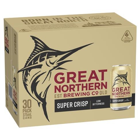 Great North Super Crisp 30 Pack 375ml - Porters Liquor North Narrabeen