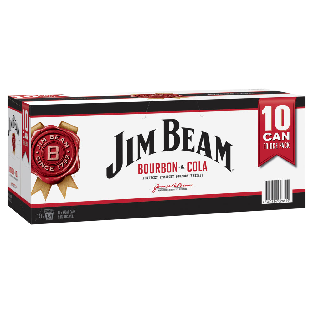 Jim Beam White Bourbon & Cola 10 Pack
