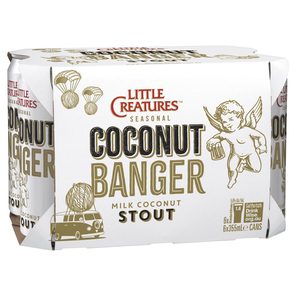 Little Creatures Coconut Banger Chocolate Milk Stout Can 355ml - Porters Liquor North Narrabeen