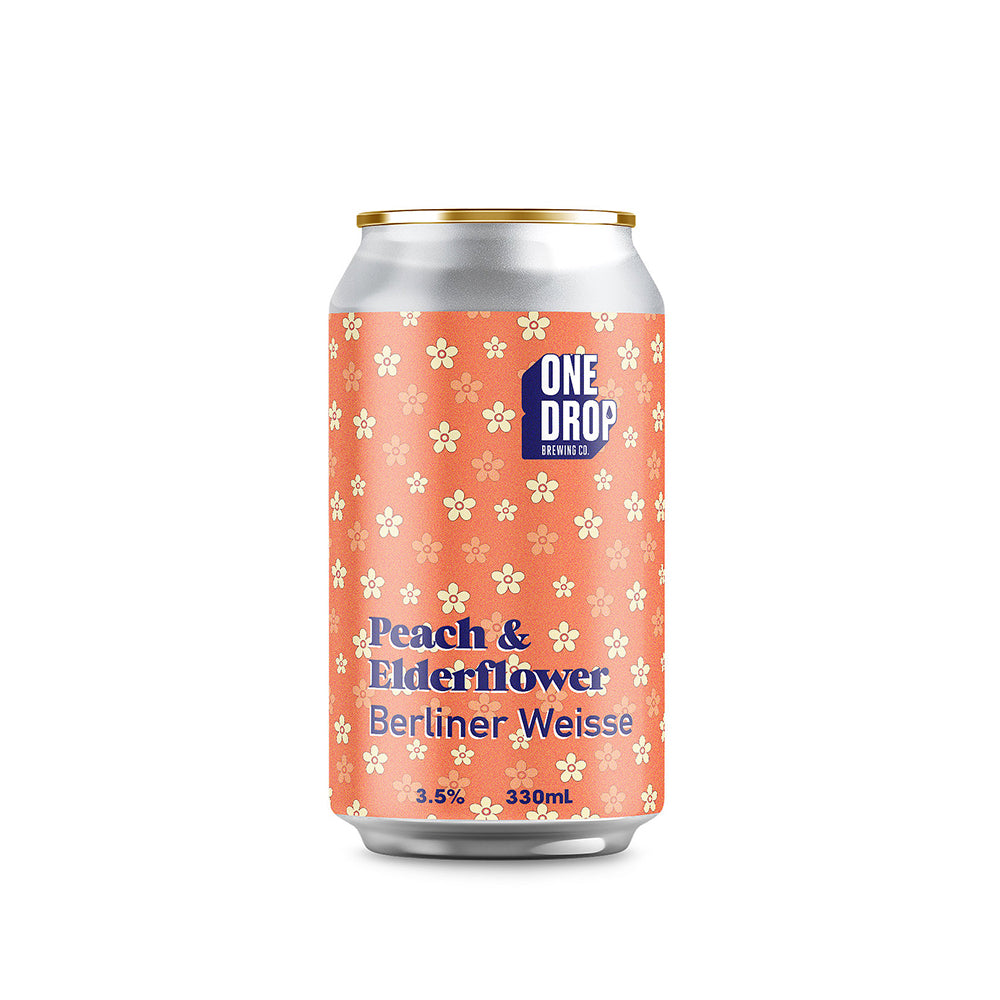 One Drop Peach & Elderflower Berliner Weisse 330ml