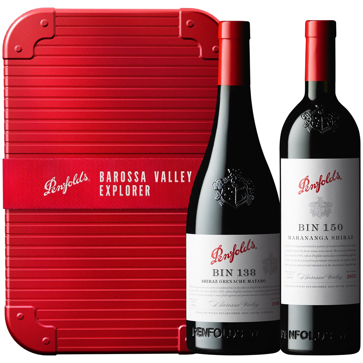 Penfolds Limited Release 2018 Dual Bin150 Shiraz & Bin138 Shiraz Grenache Mataro 2 Bottle Giftbox 750mL