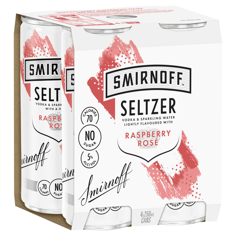 Smirnoff Raspberry Rosé Seltzer 250ml
