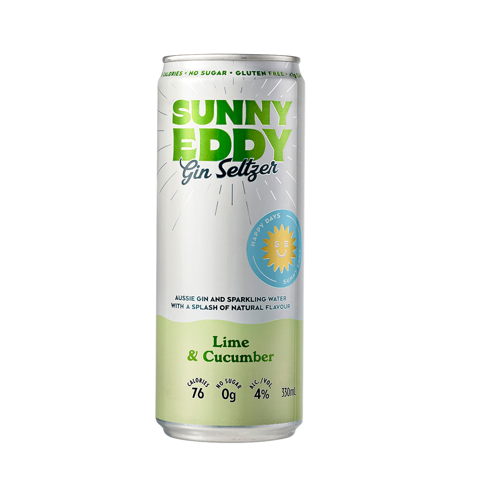 Sunny Eddy Lime & Cucumber Gin Seltzer 330ml