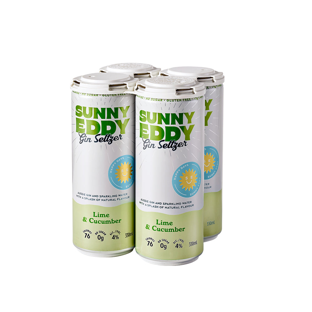 Sunny Eddy Lime & Cucumber Gin Seltzer 330ml