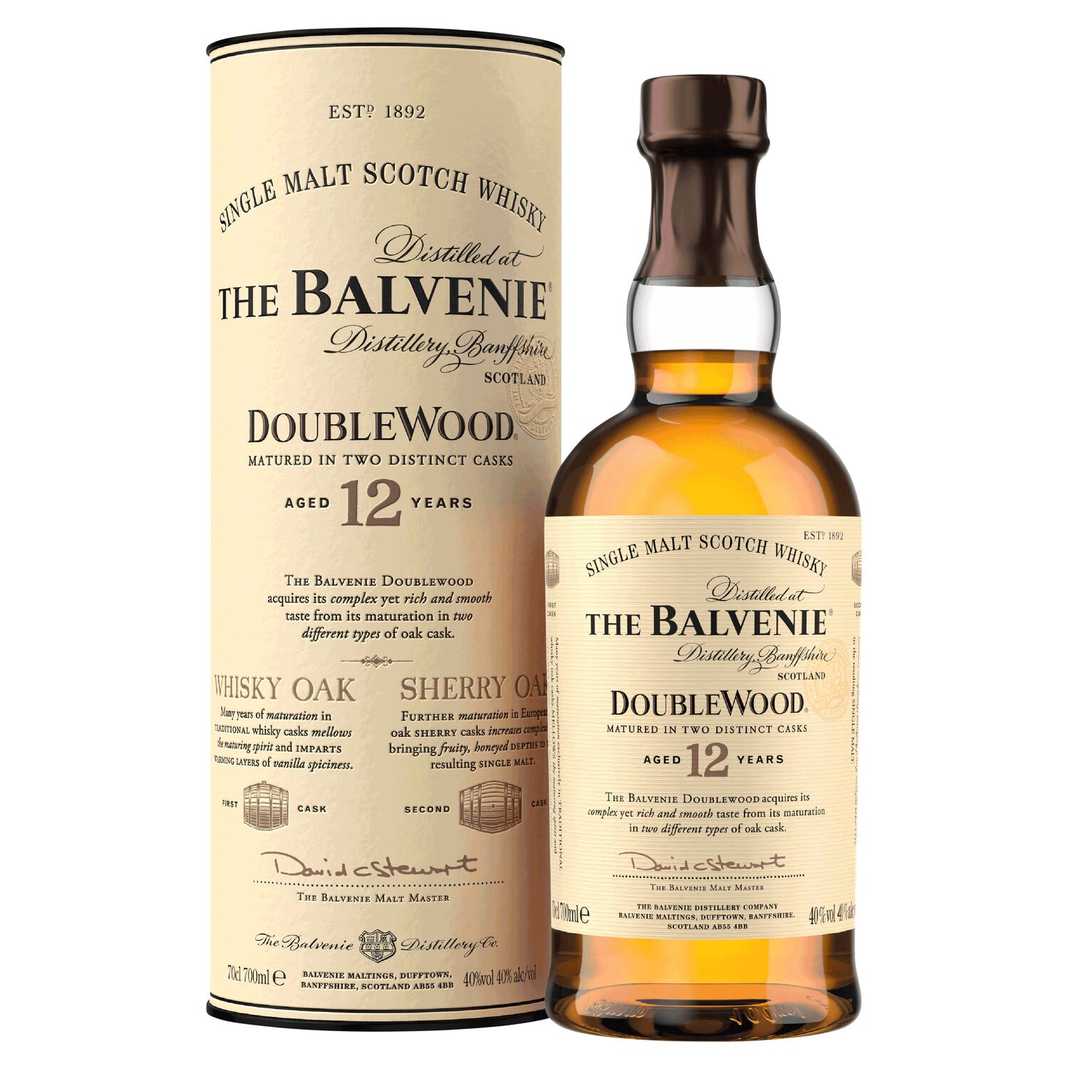 Balvenie Single Malt 12 Year Old Scotch 700ml