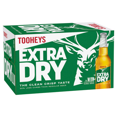 Tooheys Extra Dry Bottles 345ml