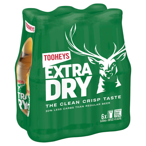 Tooheys Extra Dry Bottles 345ml