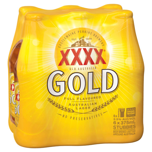 XXXX Gold Bottles 375ml
