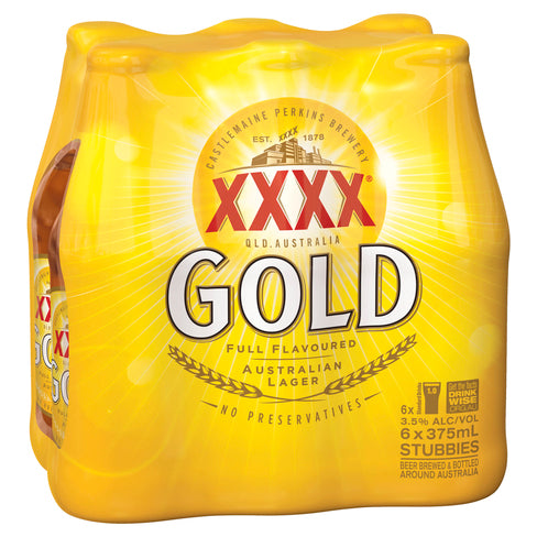 XXXX Gold Bottles 375ml